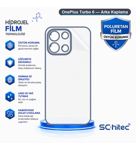SChitec OnePlus Turbo 6 Uyumlu Arka Yüzey Hidrojel Koruyucu Film