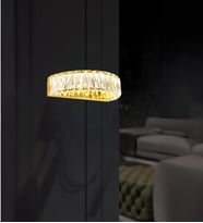 Vista Taşlı Aplik Kristal Taş Duvar Aydınlatması (Gold)