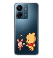 Xiaomi Redmi 13C Uyumlu Pooh & Piglet Tasarımlı Şeffaf Telefon Kılıfı