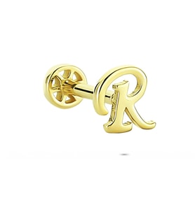 Glorria Altın R Harfi Tragus Piercing