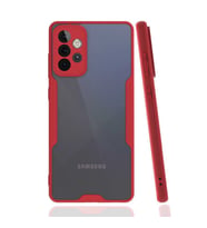 Galaxy A72 Kılıf Zore Parfe Kenarları Pastel Renk Silikon Kılıf (Kırmızı)