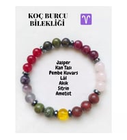 Koç Burcu Doğaltaş Unisex Bileklik