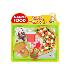 Uçar Oyuncak Tableware Food Tepsili Pizza Set