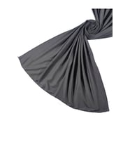 Işıl İpek Pamuk Kraş Düz Renk Şal 75x190 cm (Füme)