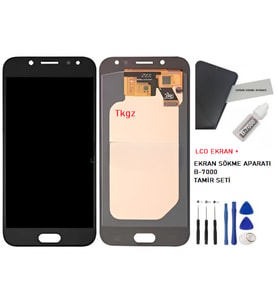 Samsung Galaxy J5 PRO - SM-J530F Uyumlu Lcd Ekran Dokunmatik Servis Lcd SİYAH + B-7000 + TAMİR SETİ