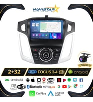 Ford Focus 34 2+64GB Kablosuz Carplay 2011-2015 Android 13 Navigasyon Multimedya Sistemi