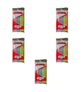Yüceplast Körüklü Karışık Renkli Jelatinli Pipet - 22 Cm. - 250 Adetlik Paket