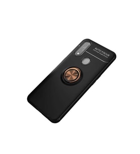Oppo A31 Uyumlu Kılıf Zore Ravel Silikon Kapak (Siyah-Rose Gold)