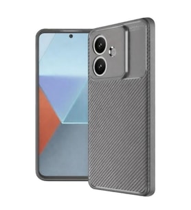 Coverzone Oppo A3 ile Uyumlu Silikon K?l?f TPU Negro Silikon Ultra Slim Fit K?l?f Oppo A3 ?le Uyumlu Karbon Delux K?l?f (Gri)