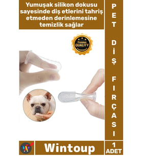 #DişFırçası Kedi Köpek Şeffaf Silikon Tartar Önleyici Parmağa Takılan Şık Hayvan Diş Kaşıma Fırçası