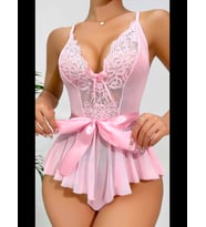 Fantezia Night Kadın Kontrast Dantel Kemerli Teddy Body Gecelik 2118