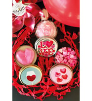 Bulud Design SEVGİLİLER GÜNÜNE ÖZEL MİSTİK KOKULU ROMANTİK METAL KUTULU 3 LÜ MUM PEMBE