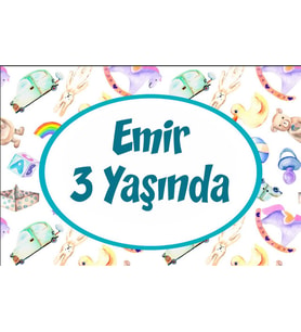 OyuncakLAR Temalı Doğum Günü Afişi -1 35X50 cm