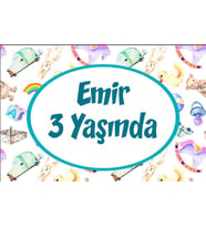 OyuncakLAR Temalı Doğum Günü Afişi -1 35X50 cm