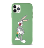 Apple iPhone 11 Pro Max  Lansman Kılıf Bugs Bunny Tasarımlı Altı Kapalı İçi Kadife Kaplı  Kapak (Şeffaf)