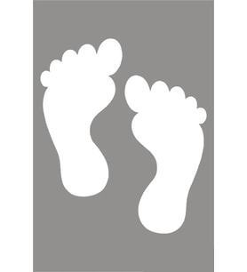 Bir Çift Ayak Izi Süsleme Oto Modifiye Araba Sticker 15cm Beyaz