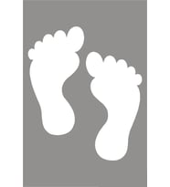 Bir Çift Ayak Izi Süsleme Oto Modifiye Araba Sticker 15cm Beyaz