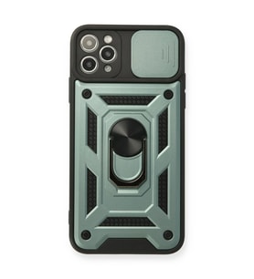 İphone 11 Kılıf Pars Lens Yüzüklü - Yeşil