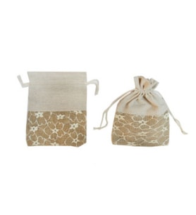 Kese çift çuval dantel kaplamalı 13*18cm p20-