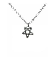 Yıldız Figürlü Vintage Kolye – Unisex Metal Takı, 60 cm Zincirli Retro & Gotik Stil (Gümüş)