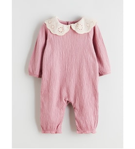 LCW baby Pembe Bebe Yaka Kız Bebek Tulum