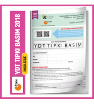 2018 YKS YDT İngilizce ÖSYM Çıkmış Soru Tıpkı Basım Türkiye Geneli Deneme Sınavı (Beyaz)