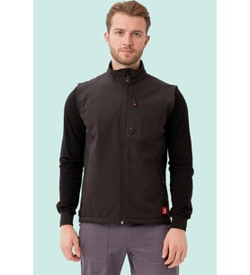 Softshell Erkek Yelek Kışlık İş Güvenliği Salina Günlük Kullanıma Uygun Konforlu Kesim Fermuarlı (Siyah)