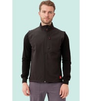 Softshell Erkek Yelek Kışlık İş Güvenliği Salina Günlük Kullanıma Uygun Konforlu Kesim Fermuarlı (Siyah)