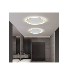 Kumandalı 40cm Çember LED Tavan Lambası, Dimli ve Renkli Modern Aydınlatma
