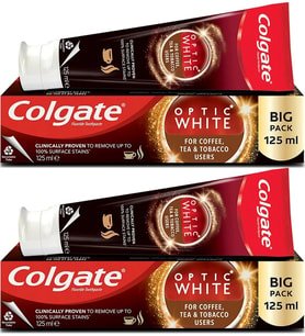 Colgate Diş Macunu Optic White 125ML Çay-Kahve-Sigara (2 Li Set)