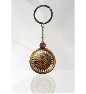 Pusula Ahşap Anahtarlık