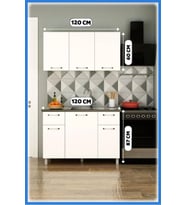 120 cm Panovit Mini Evyeli Mutfak Beyaz Modern Mutfak Ünitesi Çelik Evyeli Mutfak Dolabı Seti