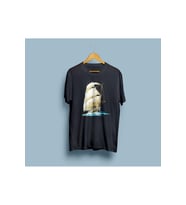 Oversize Yelkenli Tekne Tasarım Unisex T-shirt (Siyah)