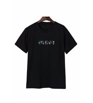 Sevgi Anneler Günü Mom Çiçek Temalı Baskılı Oversize Bisiklet Yaka T-shirt - Siyah