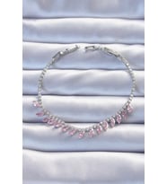 Pirinç Vip Seri Gümüş Renk Pembe Zirkon Taşlı Bileklik TJ-BB6326