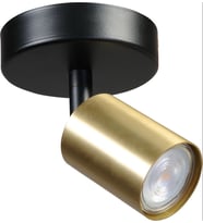 Rsylight Retro Siyah Eskitme Led spot Tavan Plofyoner  Aplik180 Derece Hareketli Beyaz Ampullü