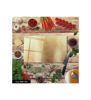 Baskılı Cam Kesme  ve Sunum Tahtası temperli Cam  25x35cm