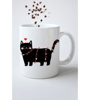 Cute Cat Kedi Baskılı Hediye Kupa Bardak Porselen Çay Kahve Fincanı