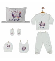 Pia Baby Gl 2201 İsme Özel Yastık Zıbın Set