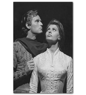 Cakatablo Sophia Loren ve Charlton Heston MDF Tablo
