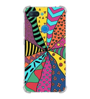 PrintiFy Xiaomi Mi 8 Lite Uyumlu Retro Color 4 Baskılı Şeffaf Köşe Korumalı Antişok Kılıf