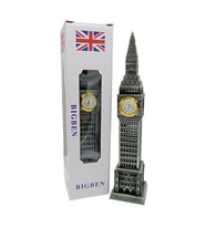 Vintage Metal İngiltere London Big Ben Saat Kulesi Gümüş 23 cm (Karışık)
