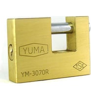 Yuma Kayar Milli Pirinç Asma Kilit 80mm Sarı