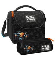 Coral High Erkek Çocuk Drone Pilotu Siyah Thermo Beslenme Çantası ve Üç Bölmeli Kalem Çantası Seti