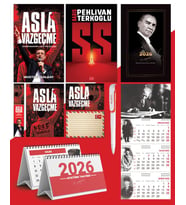 Asla Vazgeçme - Ayraç - Kartpostal - Poster - SS -  2026 Ajanda Gazi Paşa - İmza Duvar Takvimi - Masa Takvimi