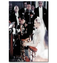 Cakatablo Grace Kelly Ve Prens Rainier Evliliği MDF Tablo