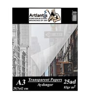 Aydınger Kağıdı A3 83 gr 25'li Eskiz Kağıdı 1 Adet Artlantis Aydınger Kağıt 29,7x42 cm 25 Adet (Krem)