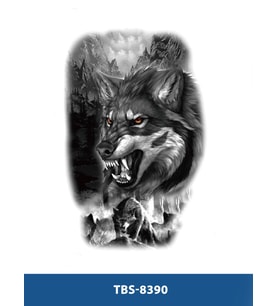 TBS-8390 ORTA BOY KURT VE ORMAN DESEN GEÇİCİ DÖVME-TATTO