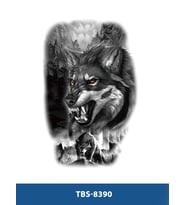 TBS-8390 ORTA BOY KURT VE ORMAN DESEN GEÇİCİ DÖVME-TATTO