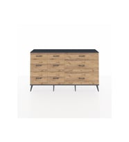 Arges Konsol 9 Çekmeceli  176x30x99 Çam-Antrasit/Çam